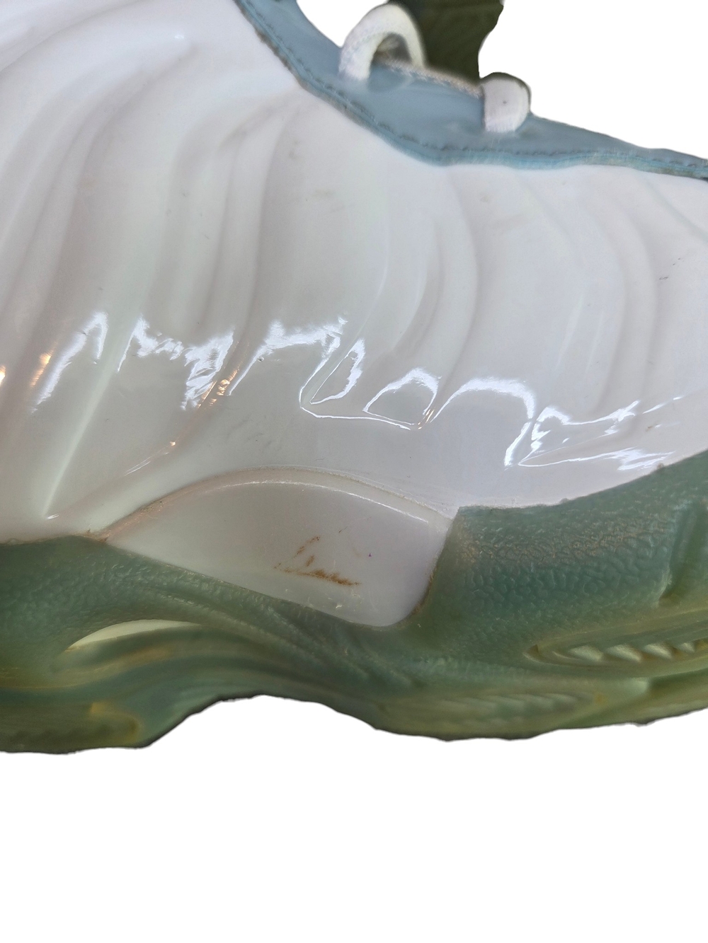 Nike Foamposite Light Blue and White High-Top Sneakers - Picture 7 of 13